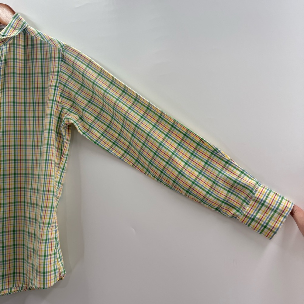 Ms SERO Vintage Superfine Poplin Rainbow Colored Plaid Button Down Shirt Size 6 - Picture 4 of 8